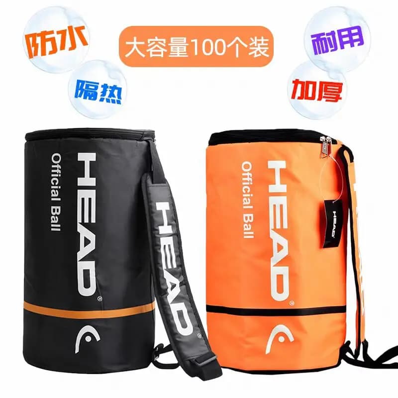 Tennis Ball Bag Head Single Shoulder Tennis Rack Bag Outdoor Bags Large Capacity Waterproof Capacity Thickness For 60-100 Pieces