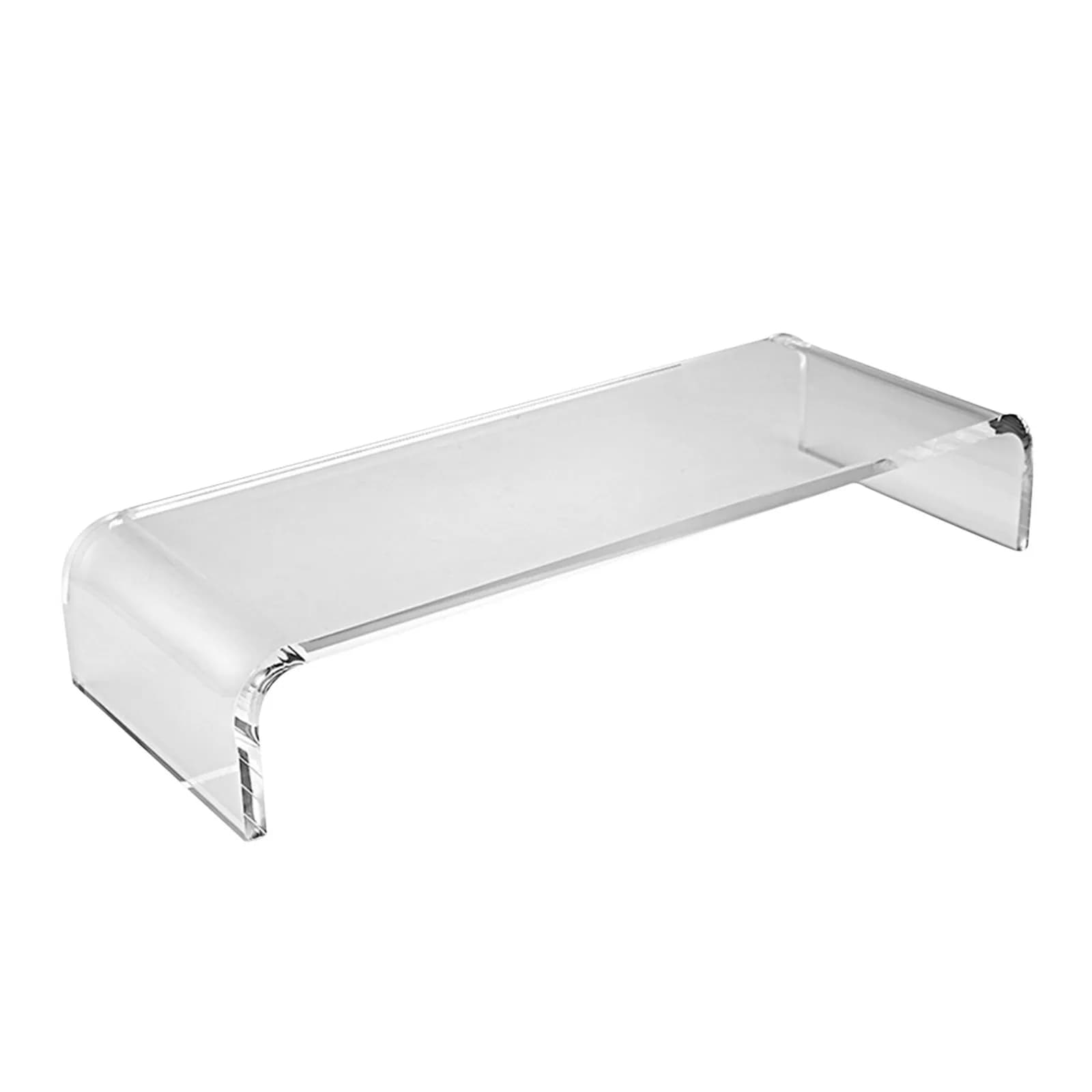 Support for Adjustable Acrylic Monitor, Transparent Computer Ergonomics Base, for Home Use and Office