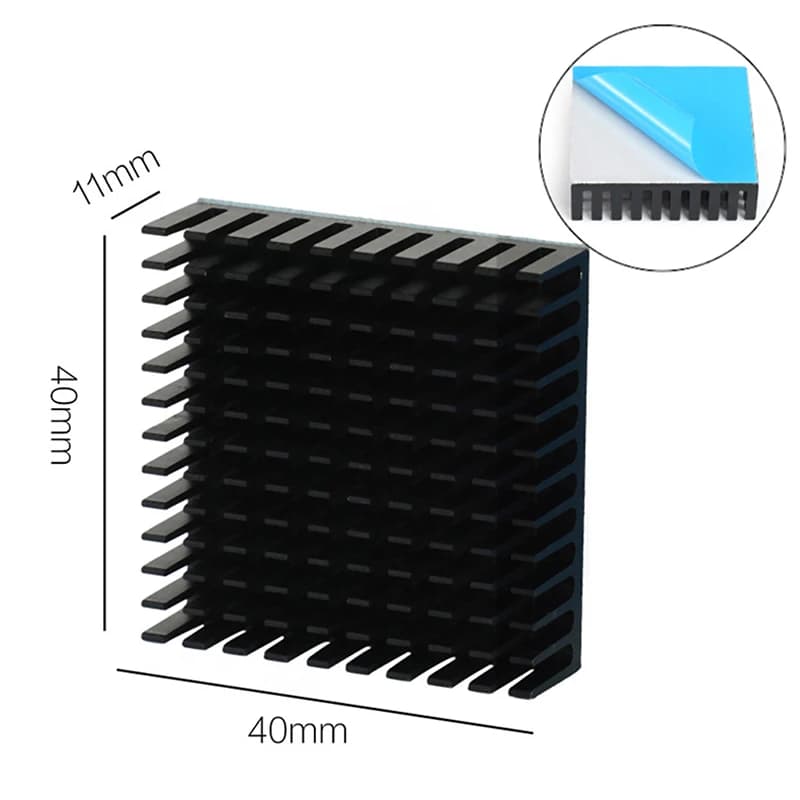 1/2/5/10pcs 40x40x11mm Aluminium Cooling Heat Sink 3D Printer Parts Thermal Radiator For Nema 17 42mm Stepper Motor