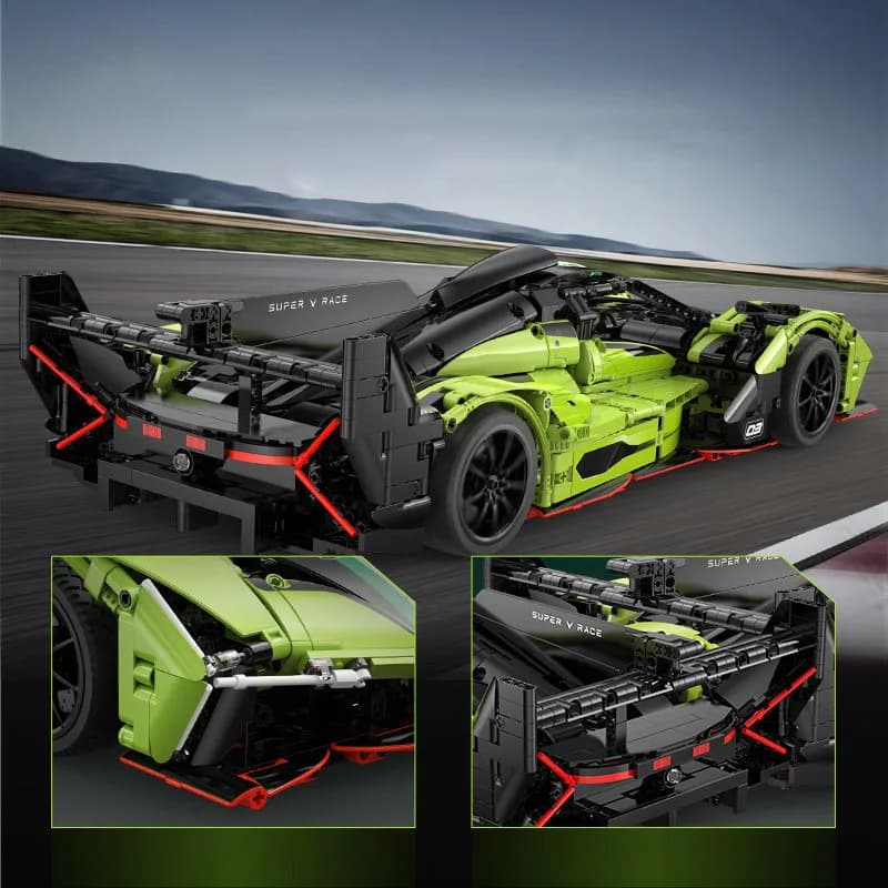 Technical LeMans Racing Car Radio 2.4ghz Remote Control Building Block 1:10 Scale Germany SC63 Hyper-GT Rc Vehicle Toys For Boys