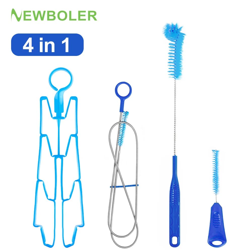 NEWBOLER 4 pieces water bag cleaning kit for hydration multifunction water bag cleaning tool outdoor camping tool for water bladders