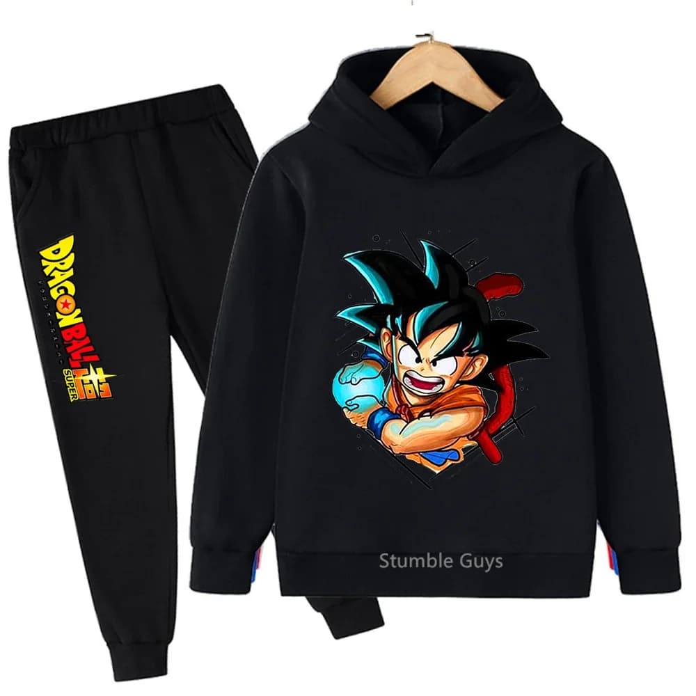Abbigliamento Autunnale Anime per Ragazzi e Ragazze, Set Felpa Dragon Ball, Felpe Goku per Bambini, Tuta Sportiva, Abbigliamento Casual alla Moda ​