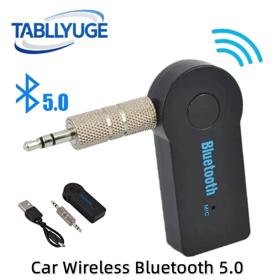 TABLLYUGE Bluetooth receiver adapter for car Jack AUX 3.5 mm stereo audio kit for car Transmitter Speaker Bluetooth Wireless Adapter