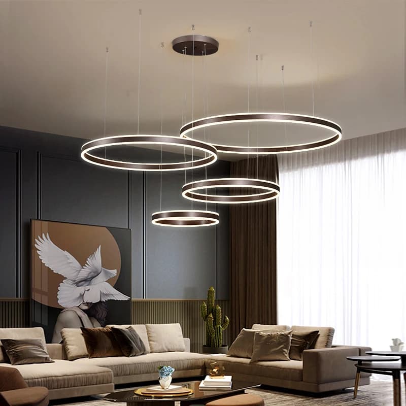 Sala da pranzo moderna per decorazioni per la casa Lampade a sospensione per luci del soggiorno anelli illuminazione per interni Lampada da soffitto a sospensione
