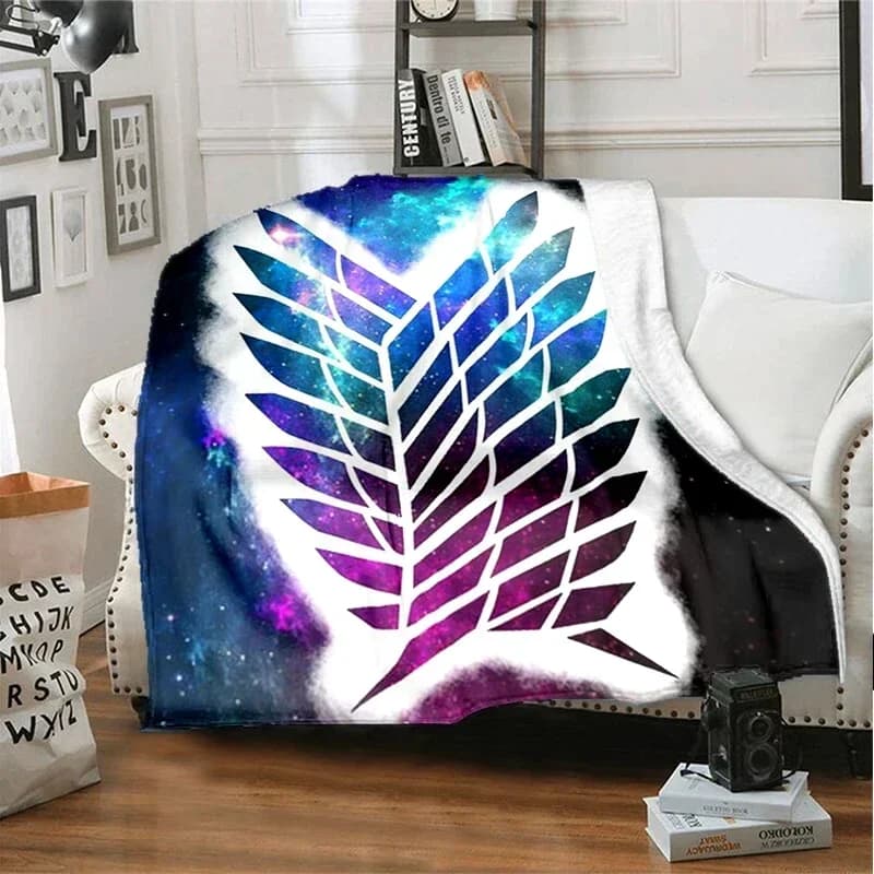 Coperta in flanella stampata con motivi anime giapponesi, ideale per soggiorno, camera da letto, letto, divano, coperta isolante.