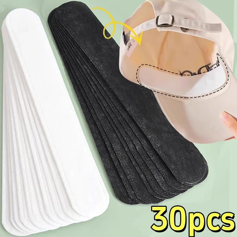 Disposable Hat Sweat Absorbent Pads, 10/20/30pcs Invisible Anti-Sweat Sticker For Hats, Collars & Armpits Hat Liner Pad