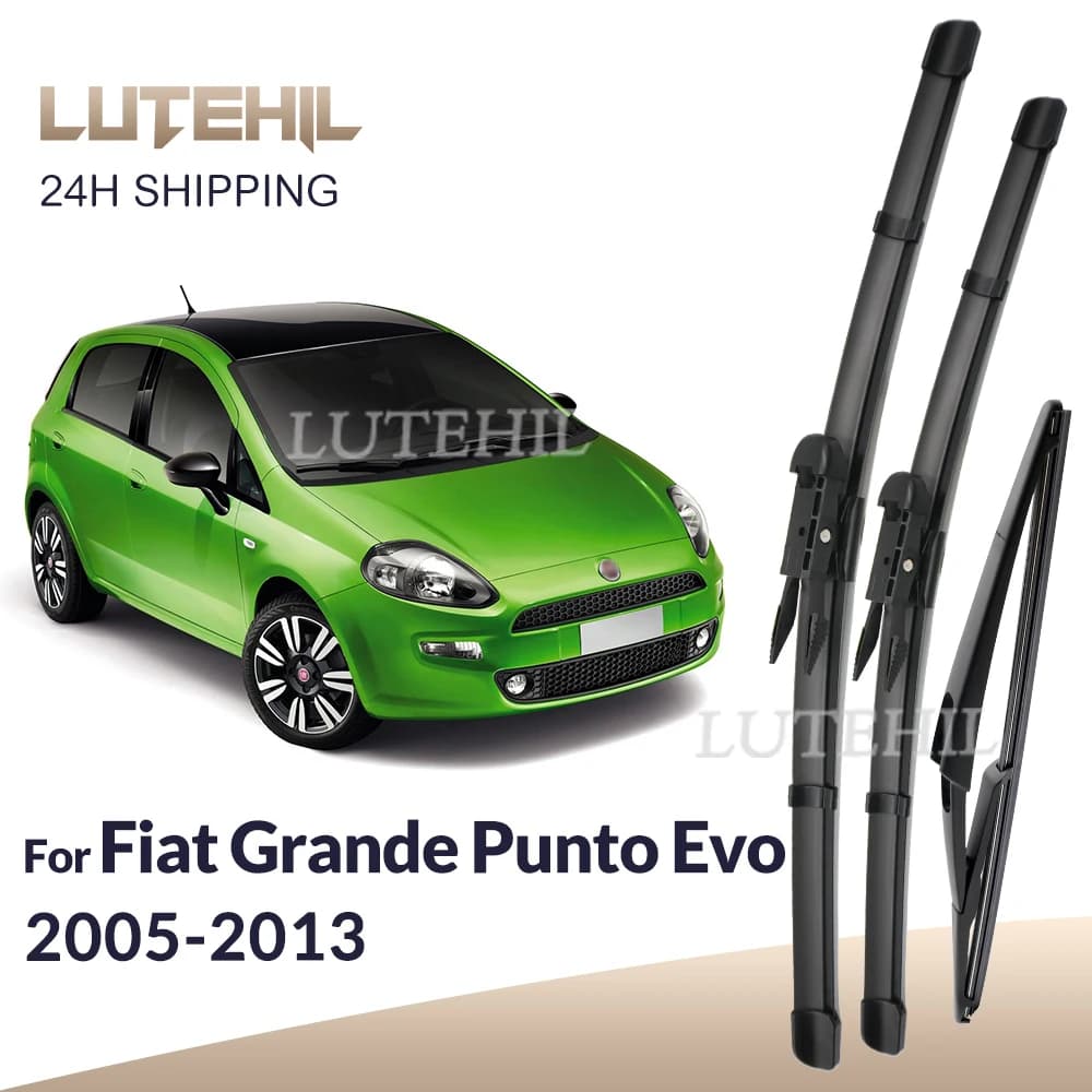 Per Fiat Grande Punto Evo 199 2005-2013 2006 2007 Tergicristallo Anteriore e Posteriore Spazzole Parabrezza Parabrezza Finestra Spazzole 26 "+ 15" + 12 "