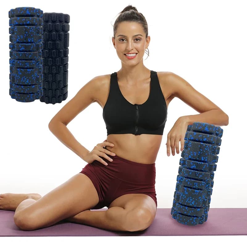 Rullo in schiuma per pilates, gamba, schiena, collo, massaggiatore, punto muscolare, yoga, rullo per massaggio, EPP, rullo fitness ad alta densità, palestra a casa