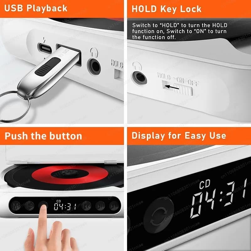 Bluetooth CD player with repeater, Mini Domestic Speaker for Listening in English