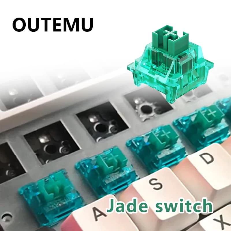 Switch Lineare Outemu Jade 3PIN per Tastiera Meccanica, Suono Mahjong, Hot Plug