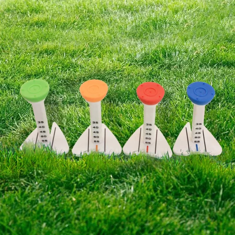 Tee da Golf Regolabili in Gomma e Plastica con Segno di Mira, Supporto Durevole per Palline da Allenamento per Pratica di Golf all'Aperto