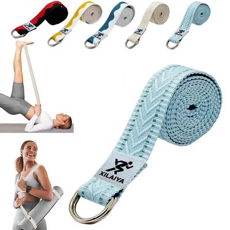 Cinghia antiscivolo regolabile, adatta per yoga, pilates, stretching, fitness e allenamento a casa - per il trasporto di tappetini da yoga