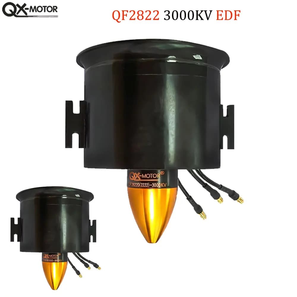 Motore Brushless QX-Motor QF2822 2222 3000KV 70mm EDF a 6 Pale per ESC 50A 4S, Ricambi per Droni RC, Multirotori ed Elicotteri