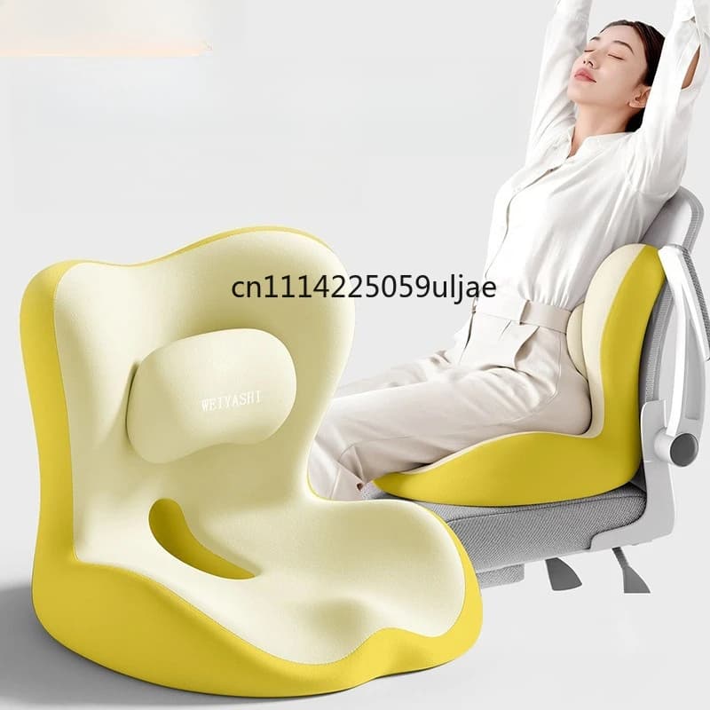 Cuscino Ergonomico per Seduta con Supporto Lombare Traspirante Integrato per Ufficio e Sedute Prolungate