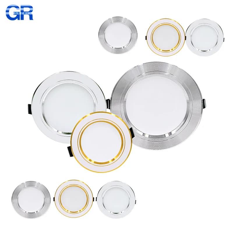Faretto da incasso a LED 5W 7W 9W 12W 15W 18W faretto da incasso a pannello AC 220V plafoniere a Led da incasso rotonde lampada bianca calda fredda