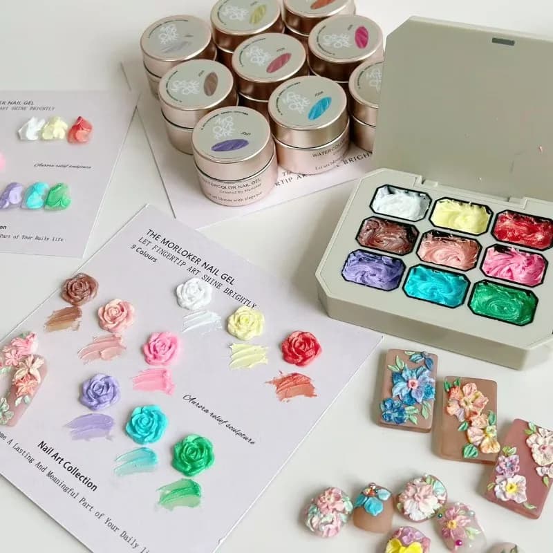 18 Colors 4g Solid Relief Carving Gel Nail Art Texture Oil Painting 3D No Wipe Sculpting Stamping Soak Off UV LED Nail Supplies
