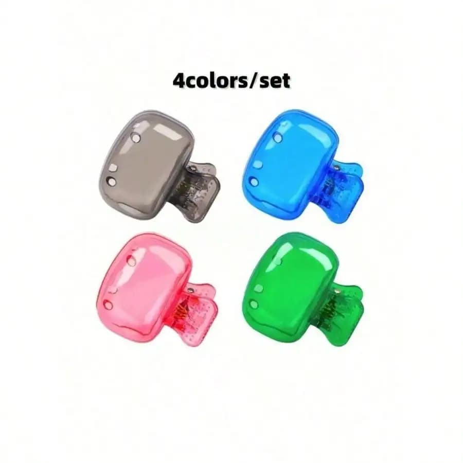 2/4/5 pieces Covers-Fabric Travel Toothbrush, Protective Case for Electric Toothbrush, Portable Plastic Clip, Home Use and Travel