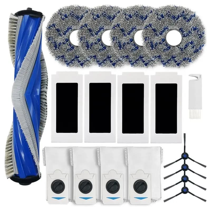 AWAH Replacement Parts For Ecovacs Deebot T30S Combo Robot Vacuum Cleaner Main Side Brushes HEPA Filters Mop Pads Dust Bags