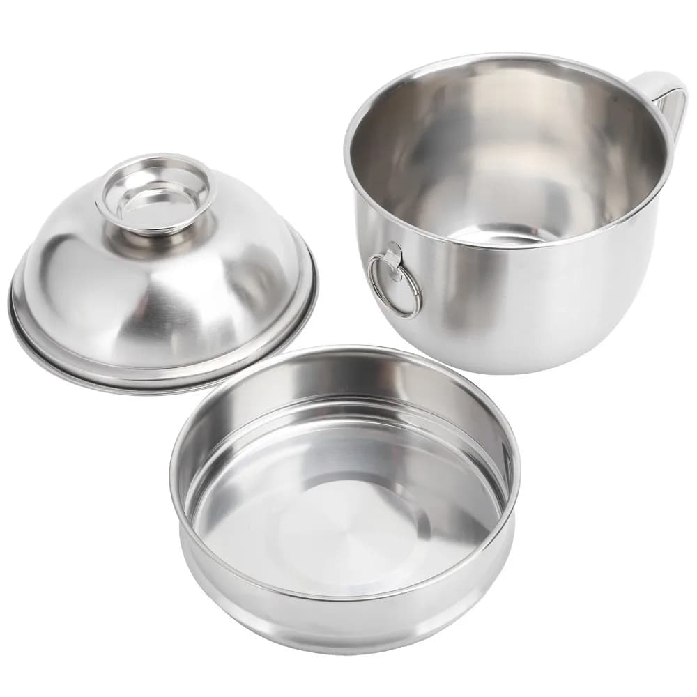 Rustless Steel Noodle Bowl Large Capacity Sealed Dustproof Lid Ramen Soup Bowl Thickened Detachable Outer Shell Food Container