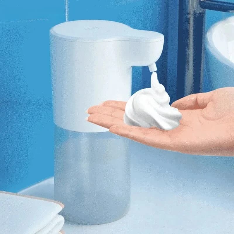 Dispenser automatico di schiuma di sapone da 350 ml, ricaricabile tramite USB, senza contatto, con sensore a infrarossi, per bagno e cucina