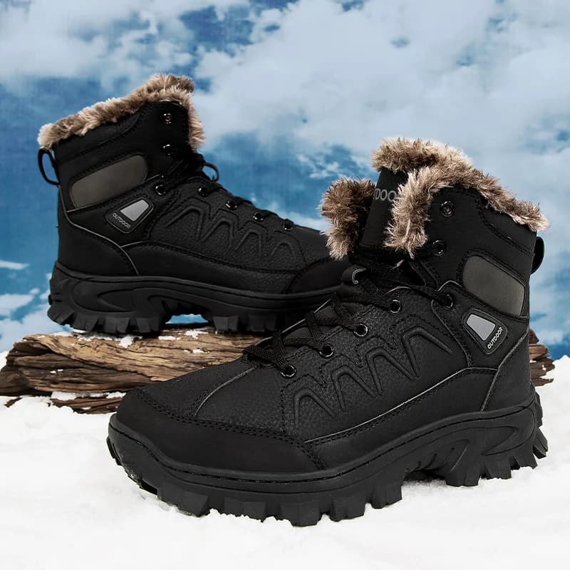 Scarponi da trekking all'aperto alti da uomo invernali nuove scarpe calde e in velluto di cotone antiscivolo comfort Joker scarpe da ginnastica casual da passeggio