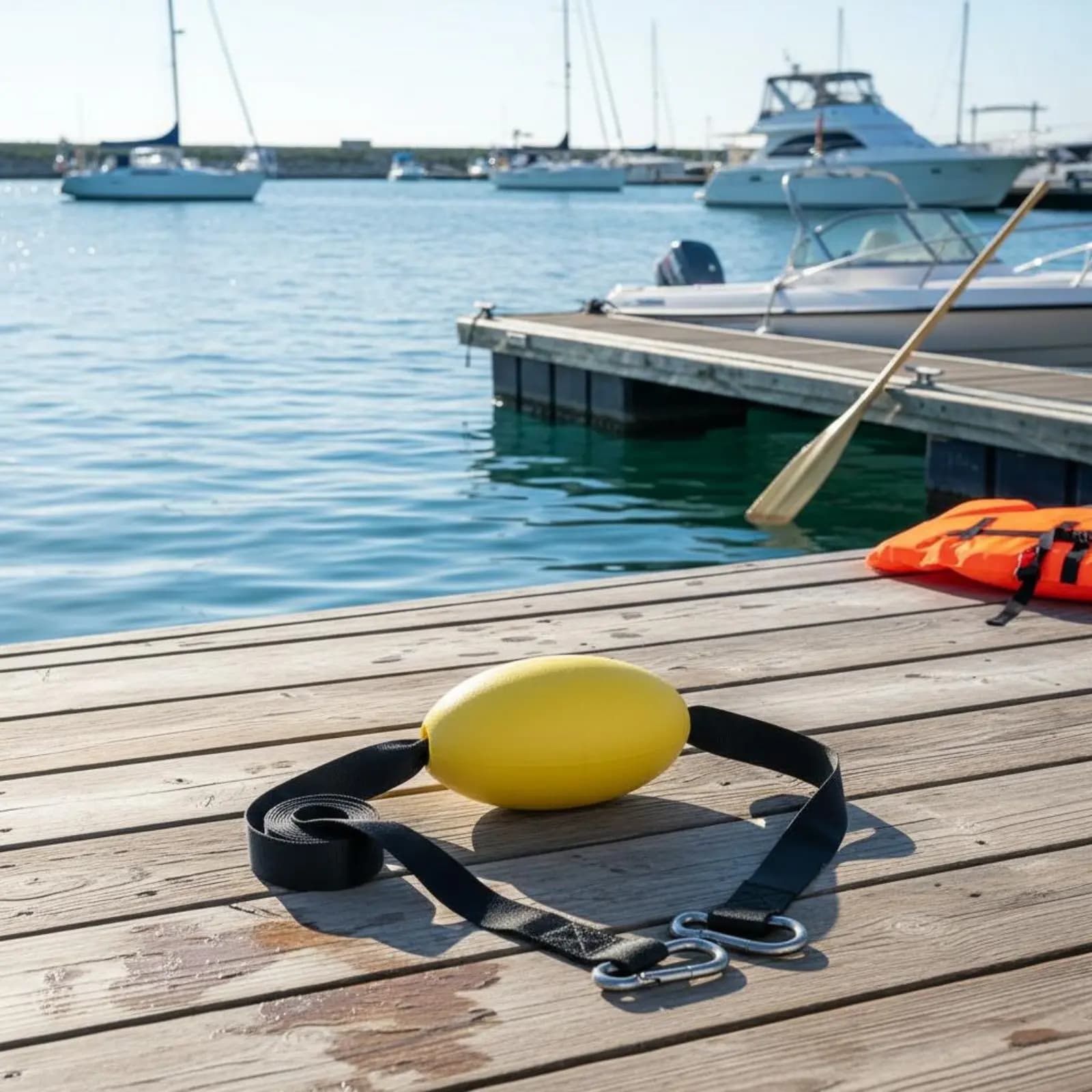Corda di traino per kayak con boa per acqua salata e dolce, corda di ancoraggio per kayak, boa di ancoraggio per barca, boa di segnalazione a connessione rapida