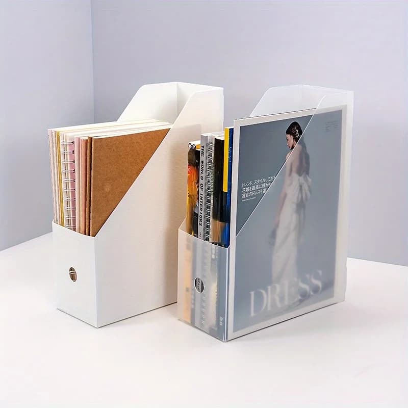 Cartella di file da tavolo Portariviste per libri Documenti da scrivania Organizzatore di archiviazione verticale Supporto per mensola