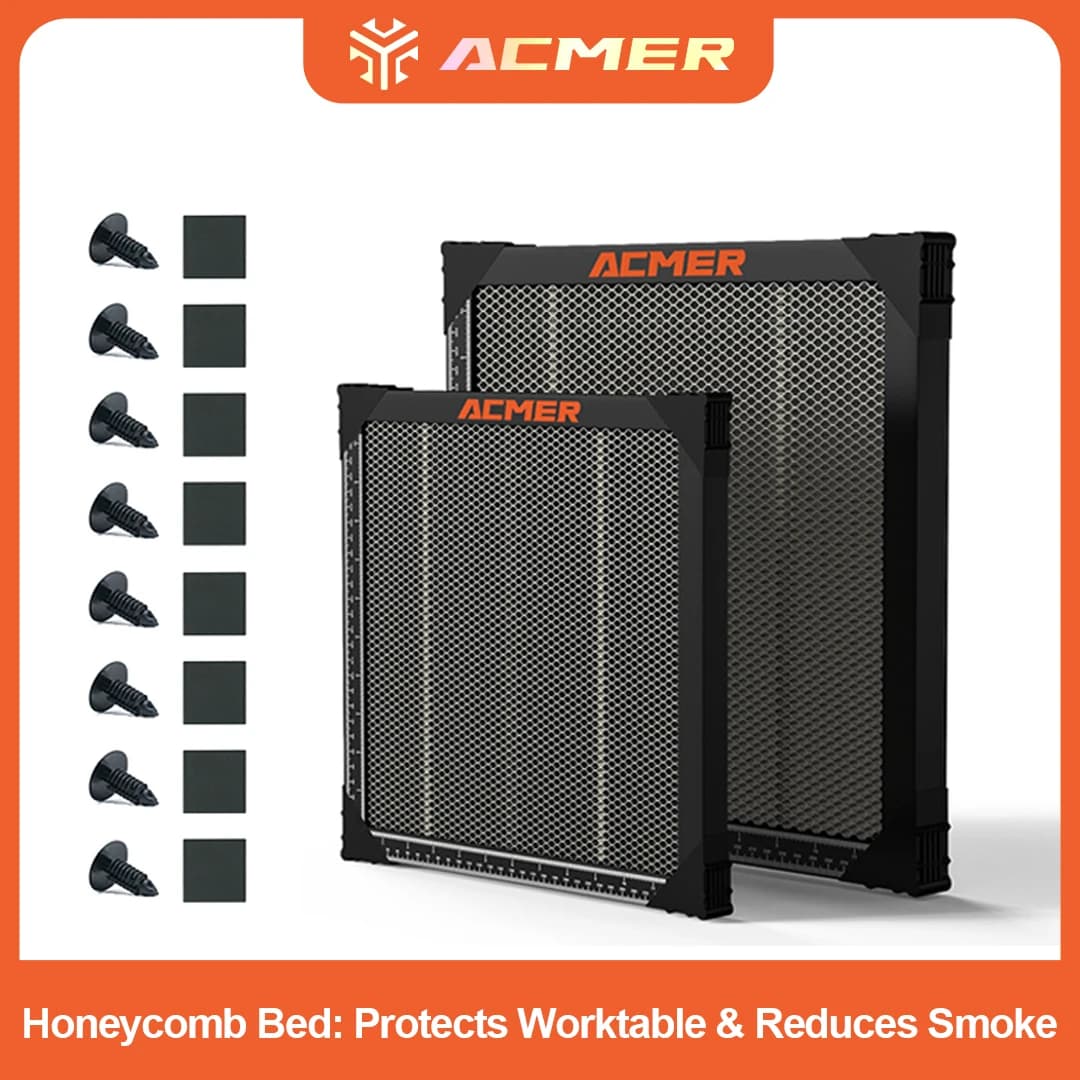 Work table ACMER Universal bed honeycomb Table protection Exhaust fumes for laser engraving machine 400 * 400mm 500 * 500mm