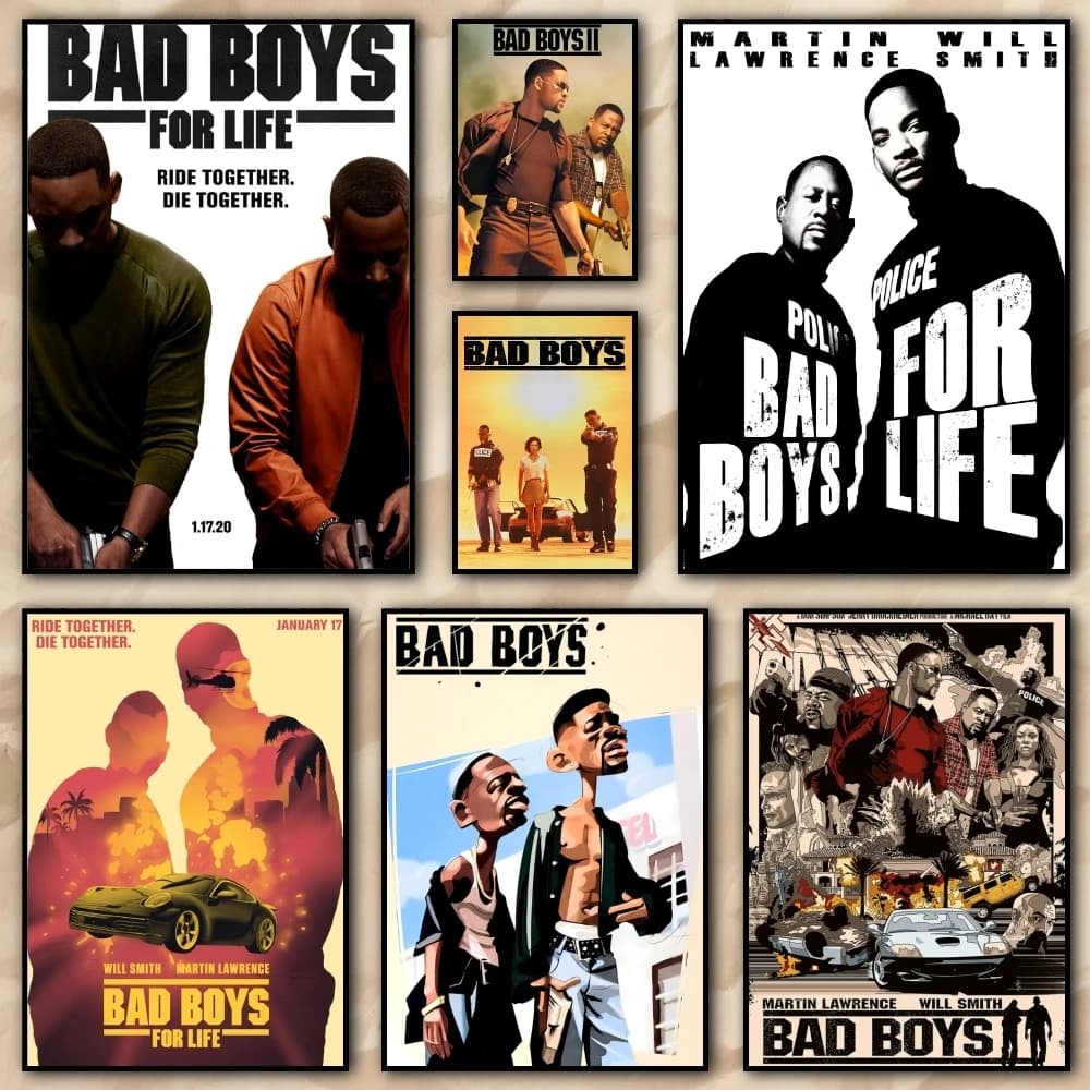 Movie B_Bad Cool BoyS Painting Calligraphy High Quality Canvas Poster Wall Art For Office Restaurant Home Decoration Set