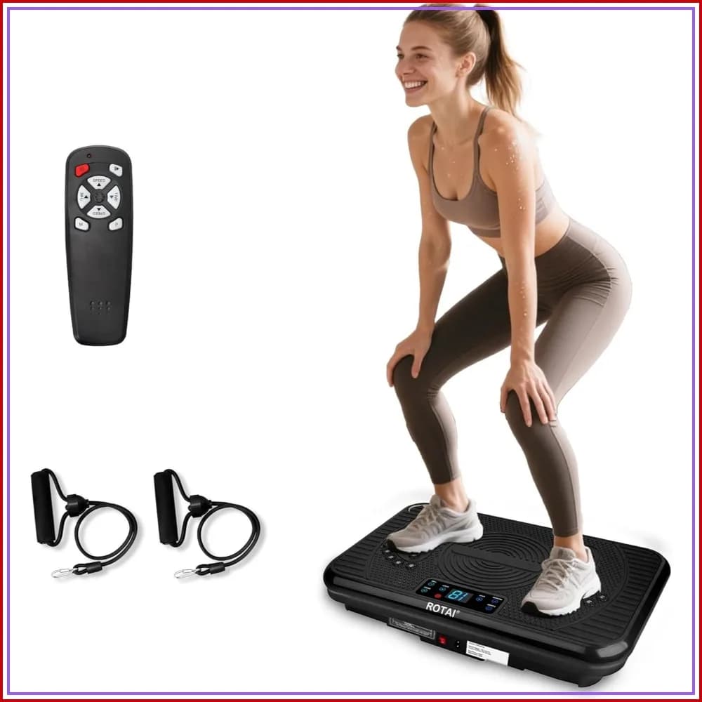 Vibration Plate Exercise Machine for Lymphatic Drainage & Weight Loss, 400 lbs Capacity Whole Body Shake Plate Workout for Women and Men