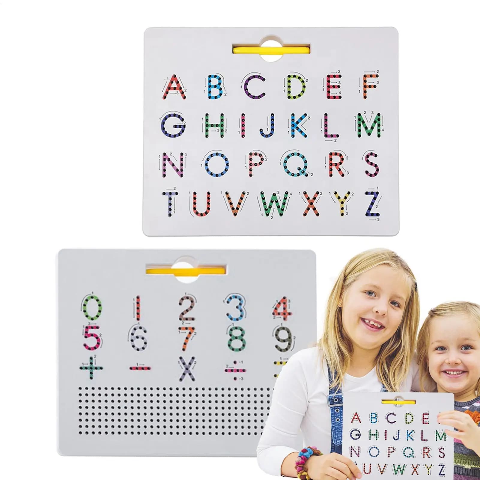 2in1 Kids Magnetic Alphabet Drawing Board Sketches Pad Tablet With Pen Educational Toys For Children Trip Activities Magnet Toy