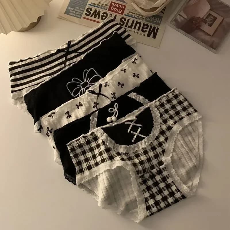 3 pezzi di mutandine senza cuciture in cotone da donna farfalla design sexy unico a vita media slip da donna biancheria intima traspirante per ragazze lingerie morbida