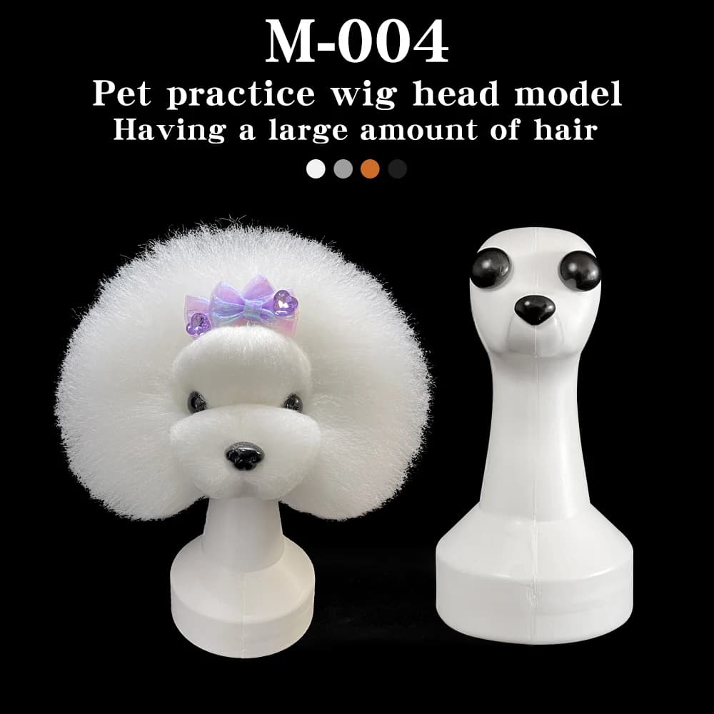 Modello di testa di orsetto e modello di parrucca per simulazione estetica professionale per animali domestici, struttura speciale per pratica, in materiale PE ecologico