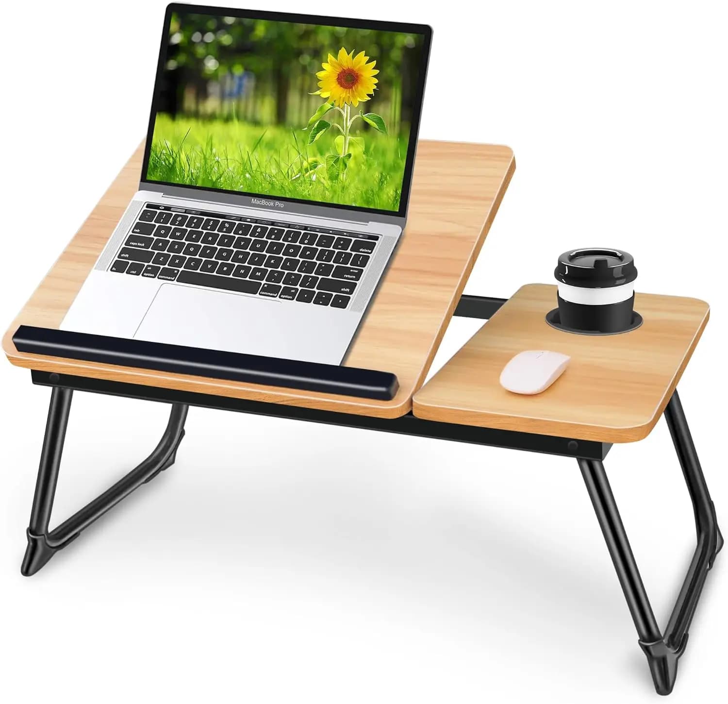 Scrivania Regolabile per Laptop da Letto, Tavolino per Laptop, Supporto per Laptop da Letto, Scrivania Pieghevole per Laptop e Scrittura