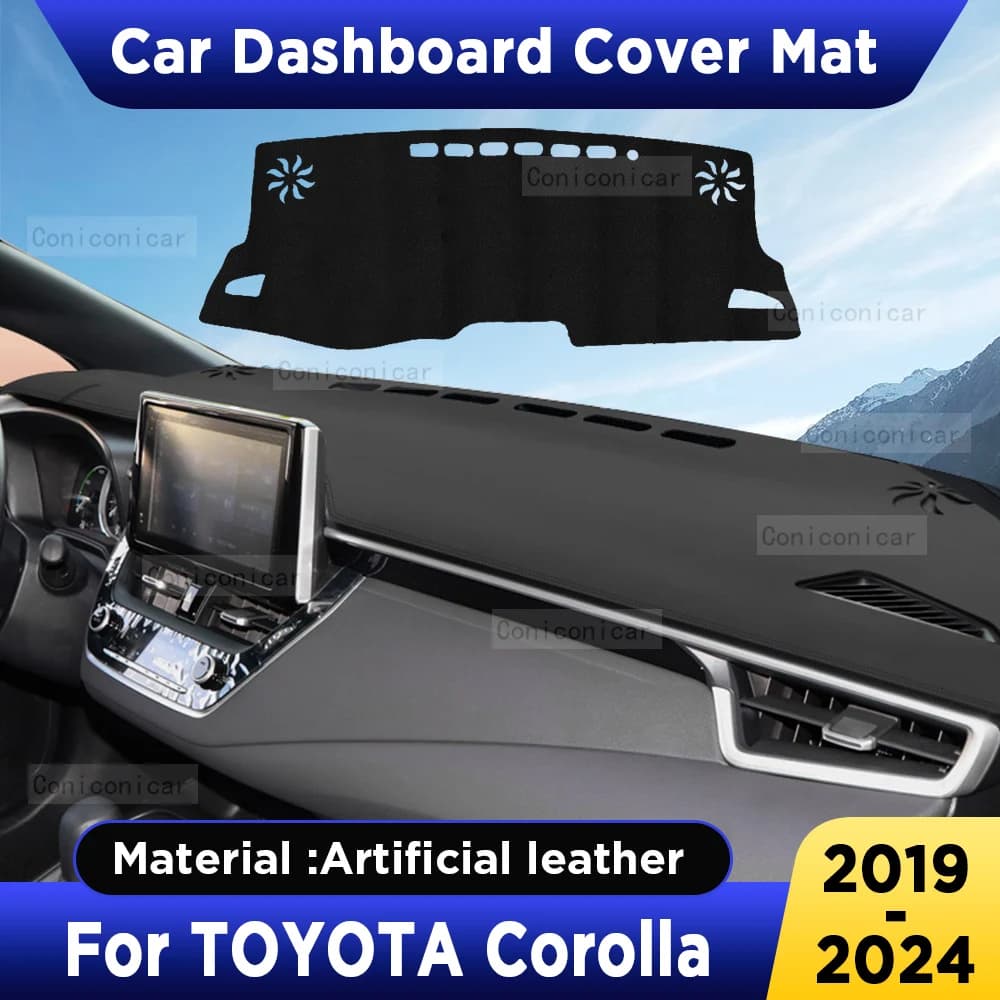 Per Toyota Corolla 2019-2024 GR SE XSE Hybrid Berlina Cruscotto Auto Copertura Zerbino Parasole Pad Anti-UV Accessori In Pelle Artificiale