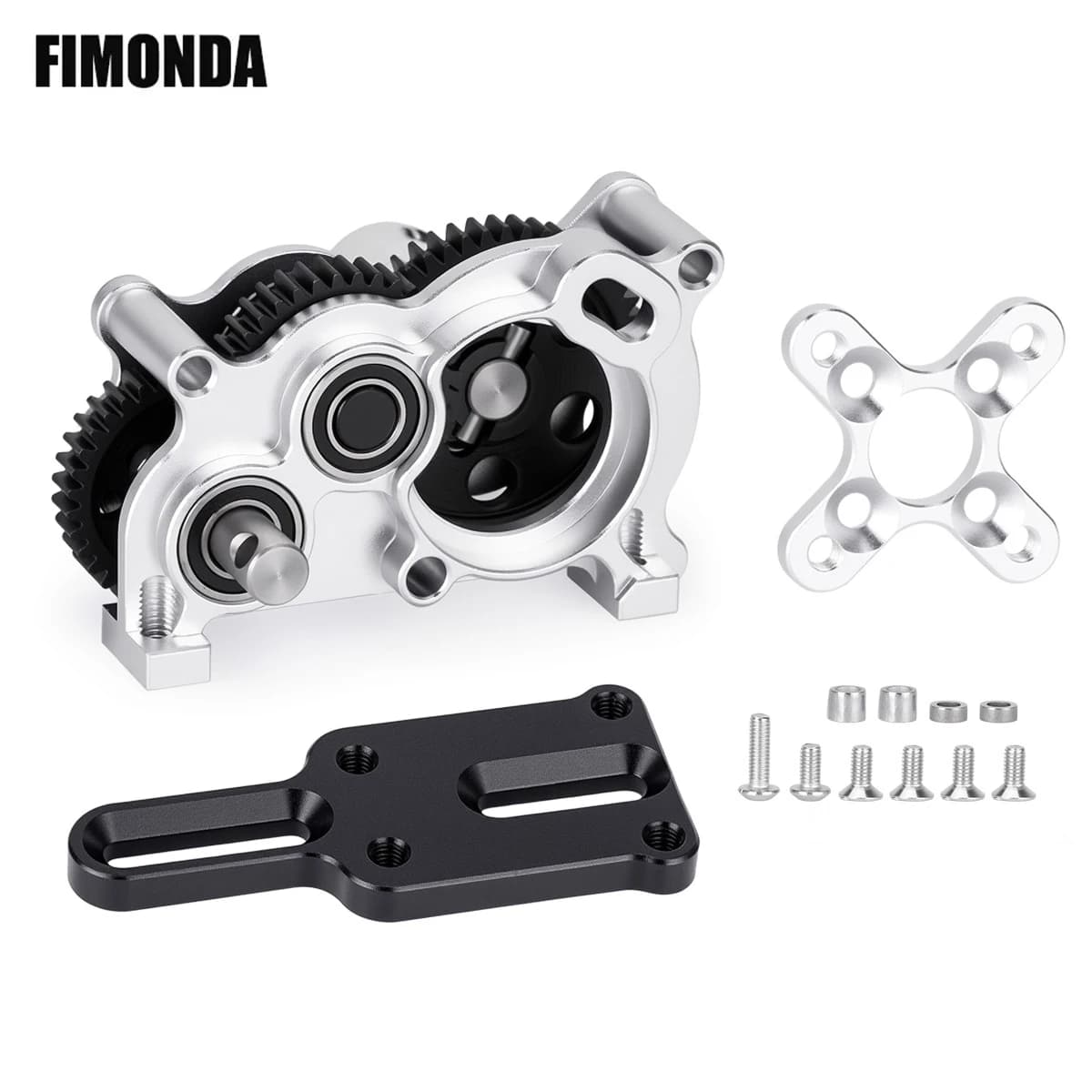 Aluminum OD-4 Transmission Gearbox With Slipper Pad for 1/10 LCG Chassis Cheater Rigs Capra Stock Axle Upgrade Parts
