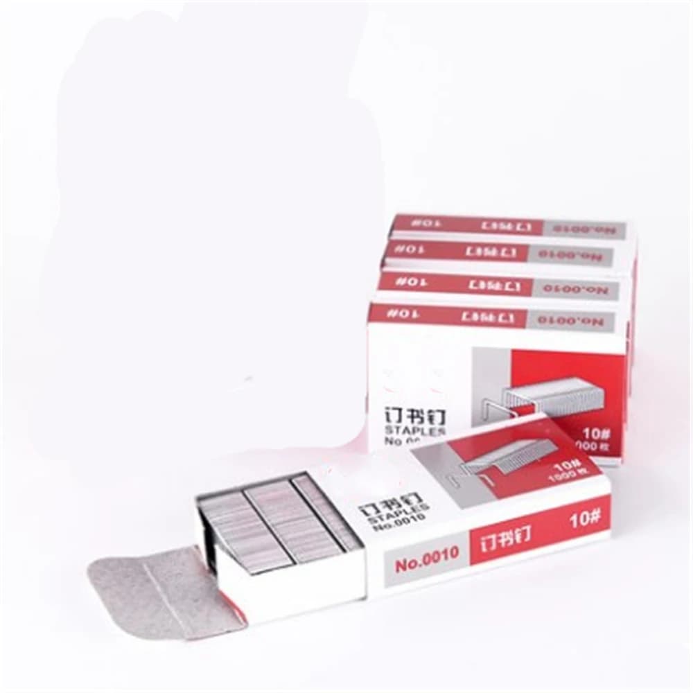 5 scatole/set 1000 pezzi/scatola NO.0010 Graffette per ufficio (NO.10) per cucitrice, forniture per ufficio