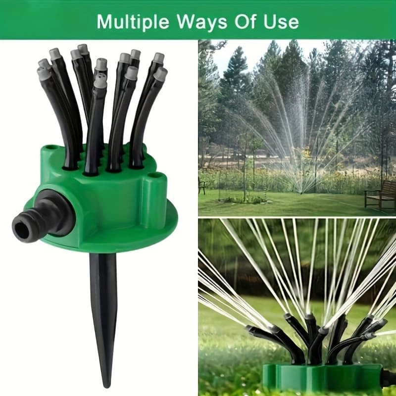 Sprinkler for fatigue-saving garden irrigation, easy to install on standard water pipe for irrigation of vegetables in the garden.