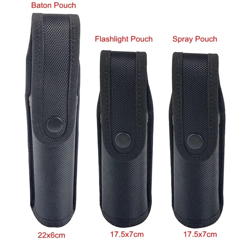 Custodia Tattica per Manette, Spray, Torcia, Porta Bastone, Porta Walkie-Talkie, Fondina per Bottiglia, Custodia per Strumenti di Autodifesa e Polizia