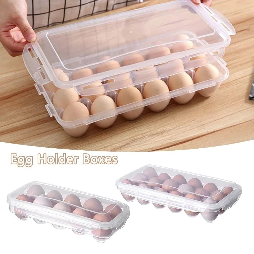 With lid storage box for portable eggs Fresh storage refrigerator organizer for eggs 10/18 kitchen egg table