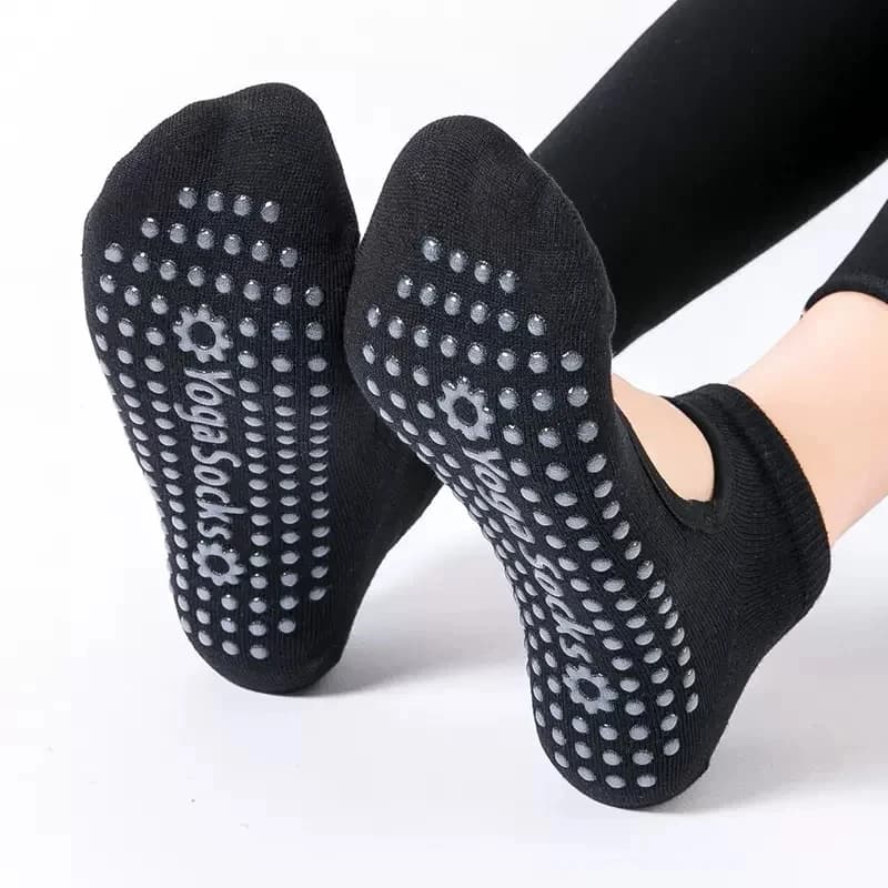 High Quality Women's Yoga Socks Anti-slip Pilates Socks and Backless Breathable Backless Sports Socks Classic Dance Socks for Fitness Gym