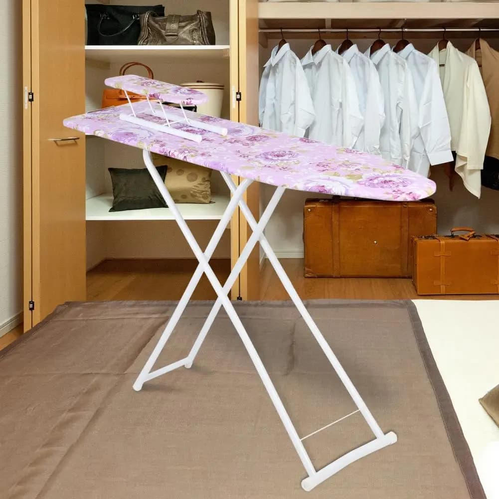 Asse da Stiro Pieghevole a Grandezza Naturale, Asse da Stiro Estensibile per Uso Domestico con Copertura Resistente al Calore, 42 Pollici