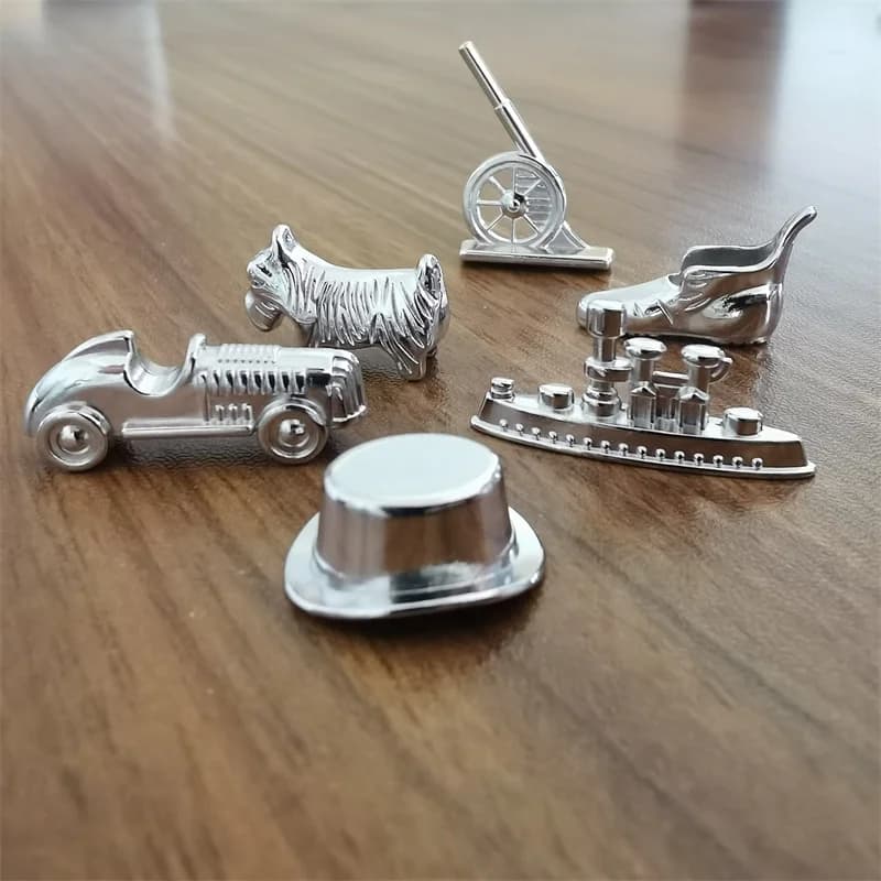 Pezzi degli scacchi in lega, accessori per scacchi da gioco monopolio, 6 set di accessori per giochi da tavolo resistenti