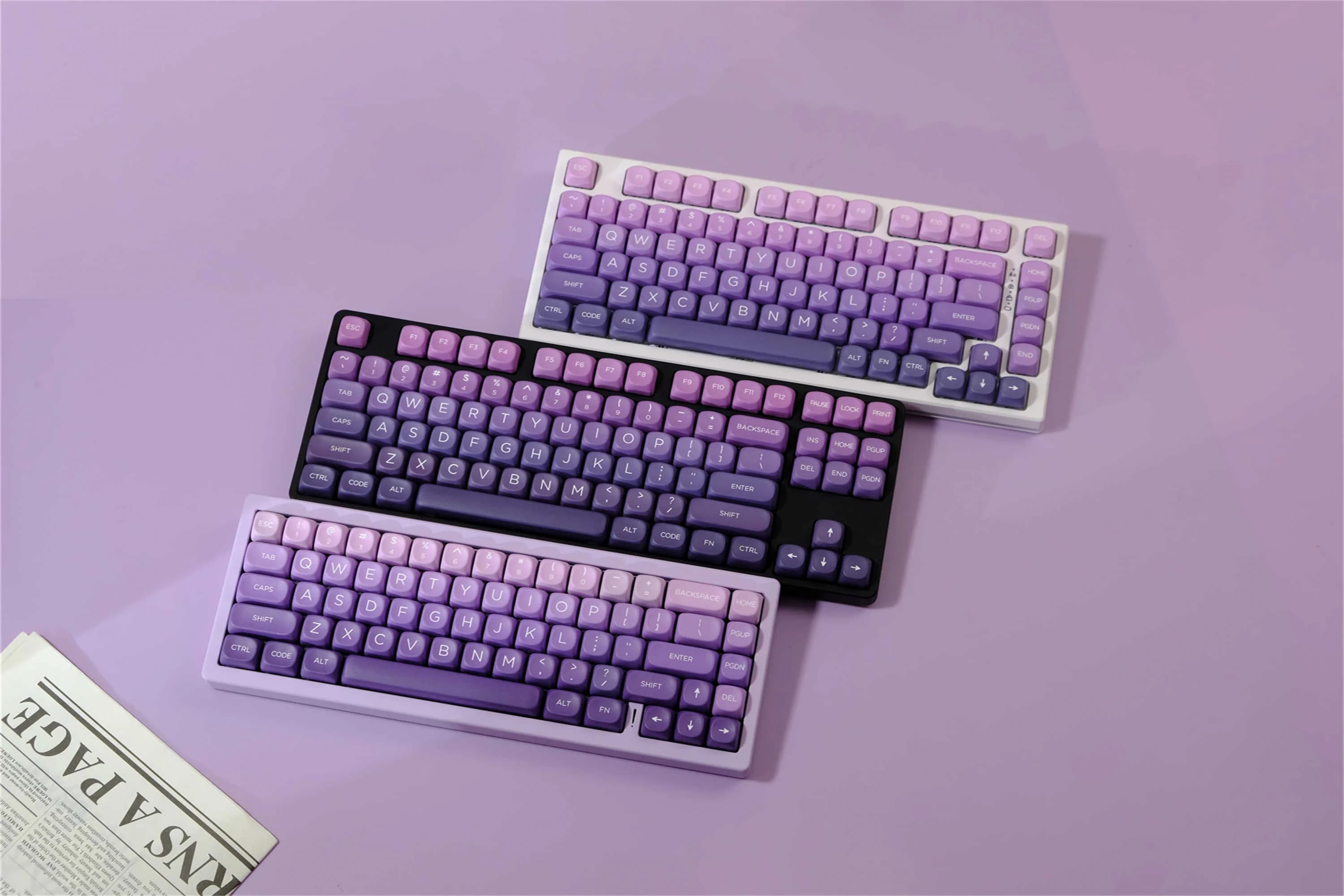 GMK Lucky Purple Gradient Keycaps 126 tasti Materiale PBT MOA XOA Profilo DYE-SUB Tasti per tastiera meccanica MX Switch