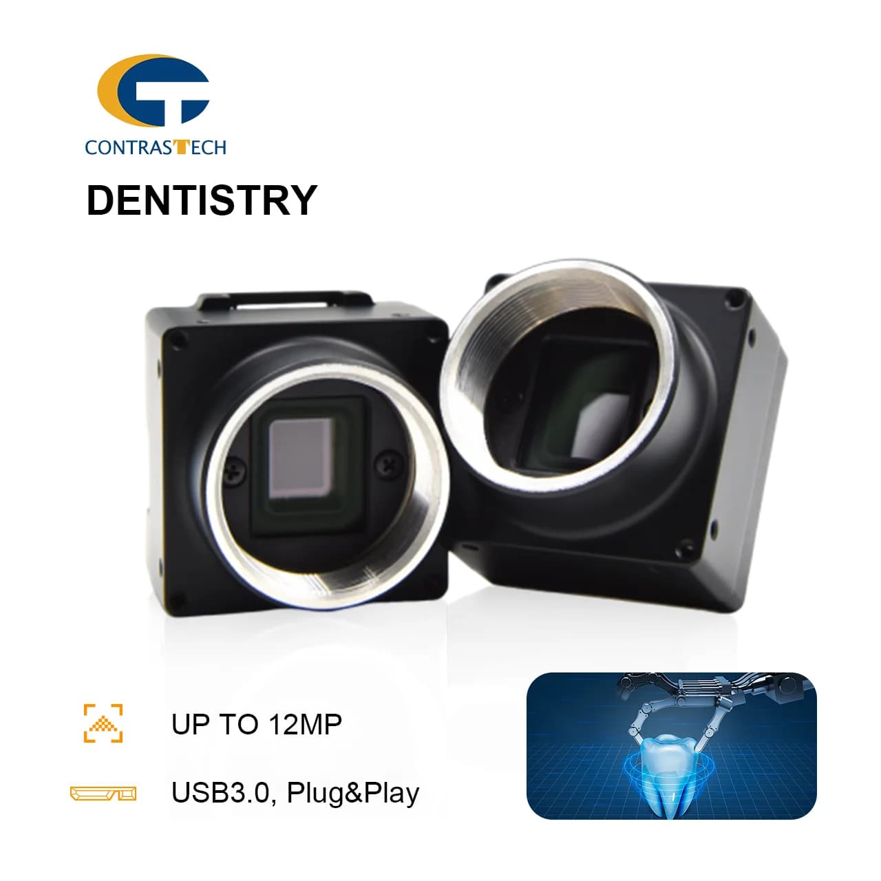 Modulo Fotocamera Industriale USB3.0 da 6MP 60fps IMX178 con Otturatore Rolling ad Alta Risoluzione per Ispezioni Mediche CONTRASTECH