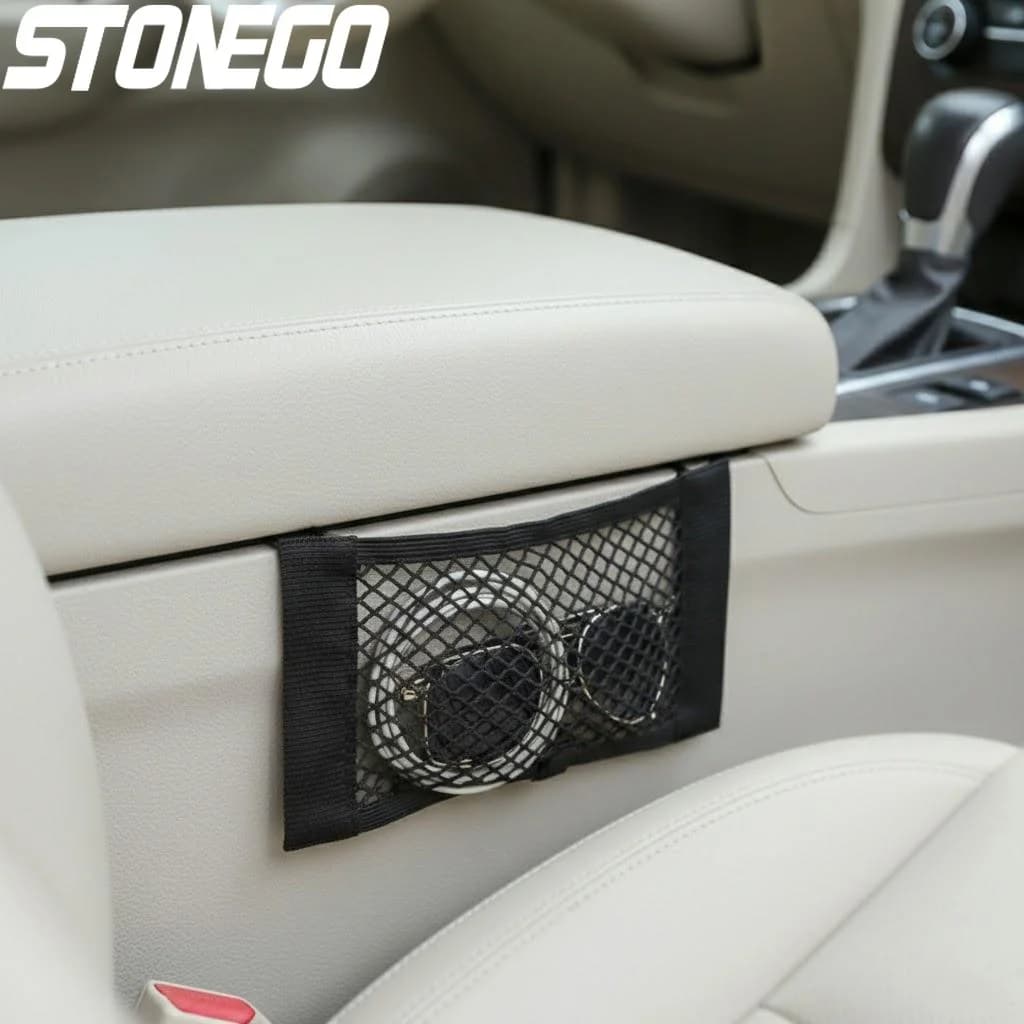 Organizer per Bagagliaio Auto, Rete Elastica Portaoggetti, Tasca a Rete, Gabbia Portaoggetti per Accessori Auto
