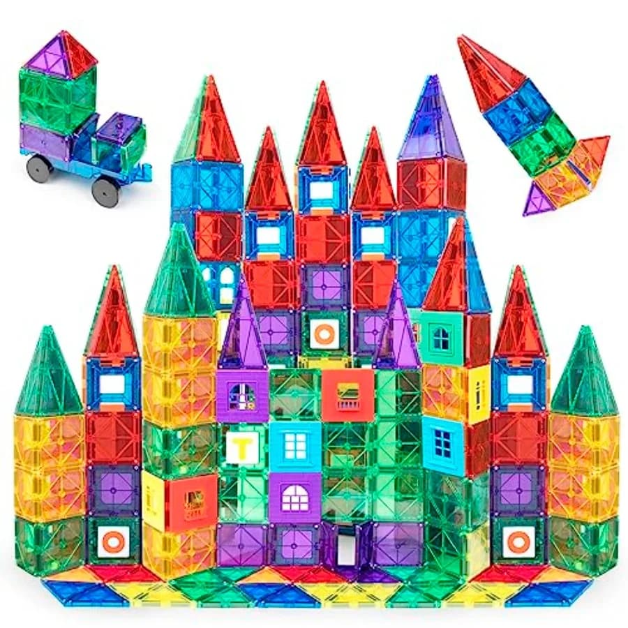 Set di Costruzioni Magnetiche Playmags da 150 Pezzi, Blocchi Magnetici 3D, Gioco Educativo STEM Creativo e Stimolante
