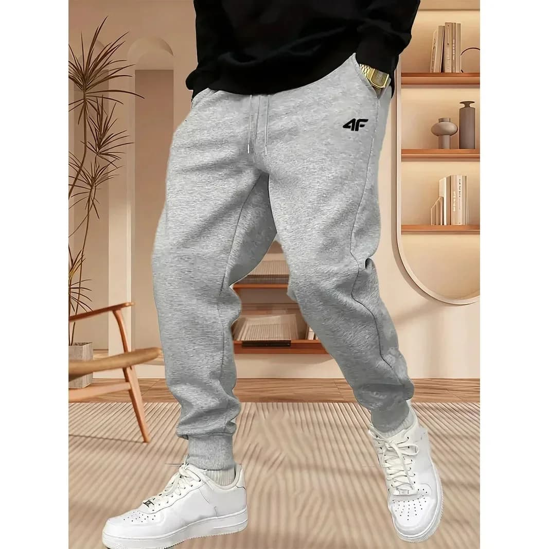 Pantaloni Sportivi da Uomo con Stampa Lettering, Casual, per Palestra, Fitness, Jogging, Abbigliamento Sportivo Quotidiano
