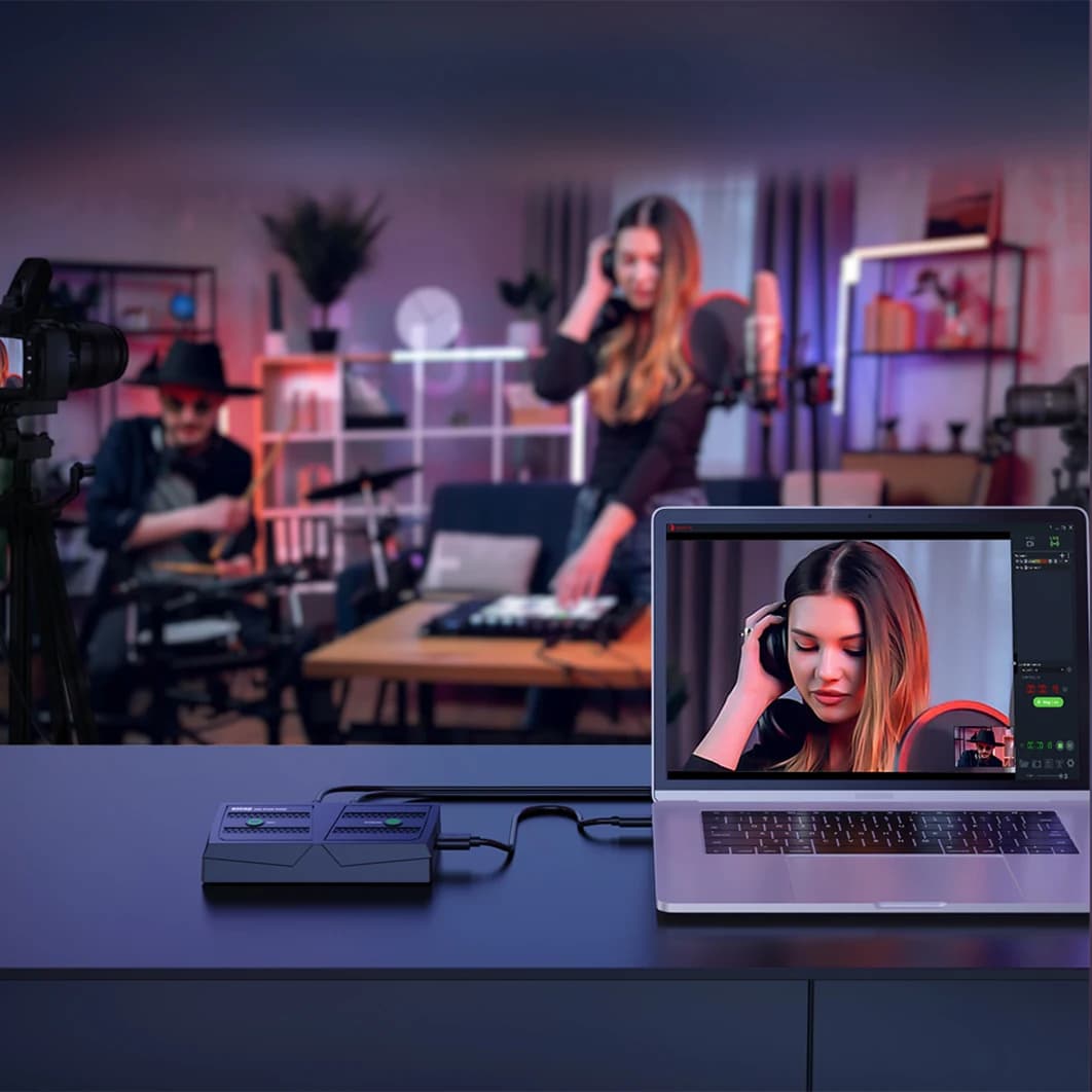 Ezcap 4k 60hz HDMI Loop Scheda di acquisizione video a chiavetta USB U Disk 1080p 60hz Registrazione video Streaming live Microfono in linea