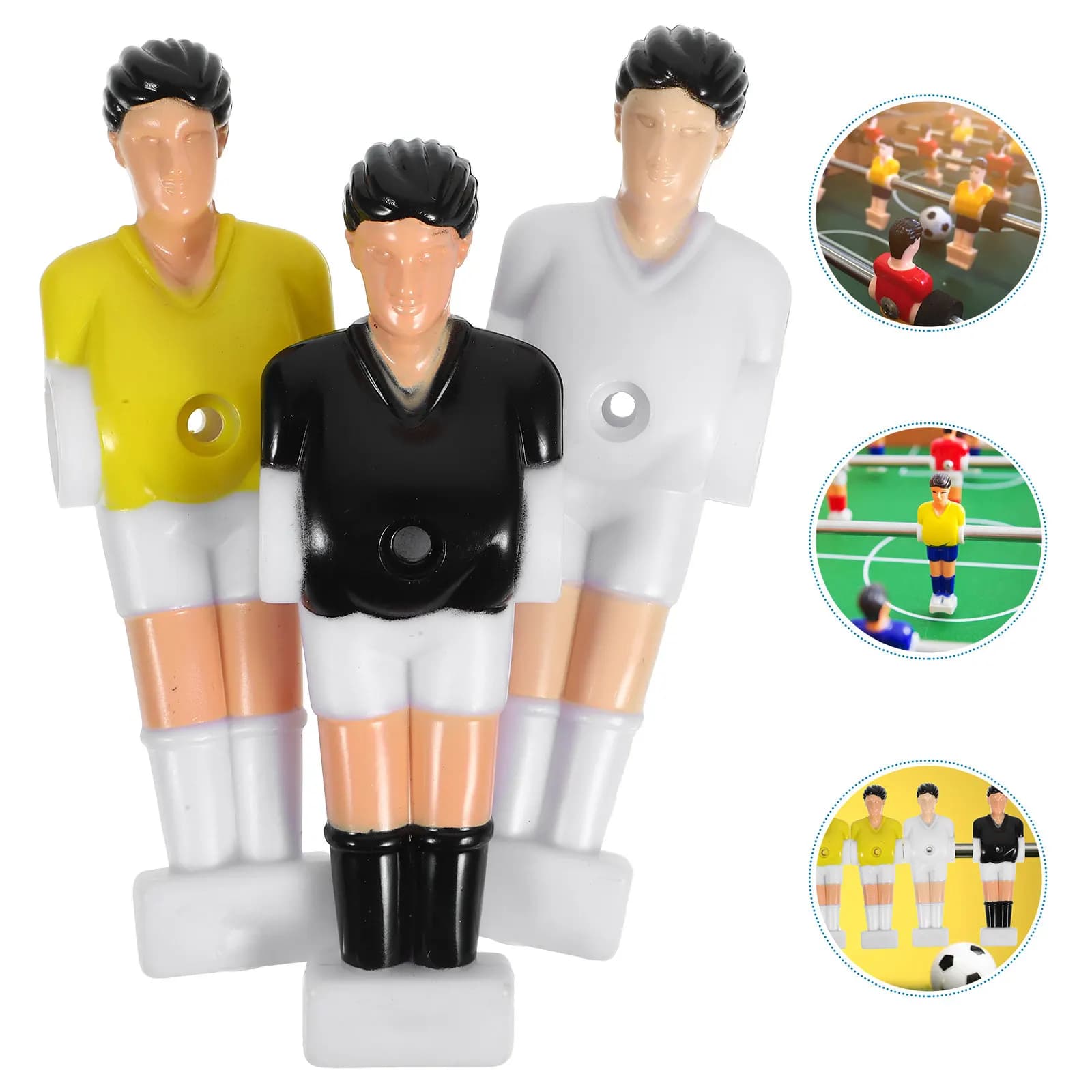 3Pcs Table Football Players PVC Professional Design Tabletop Soccer Machine Accessories Foosball Replacement Figures